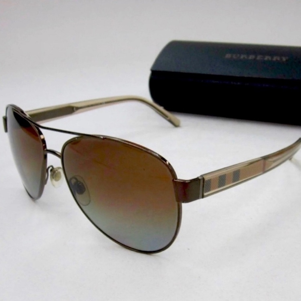 Authentic Burberry Black and Silver Sunglasses